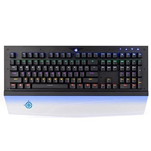 ZhaoGangLi キーボード フルキーボードLEDの独立した制御機械式防水ゲーミングキーボード ＰＣ用キーボード 仕事PC用 自宅ゲーム用 (色 : 青, Size : One size)