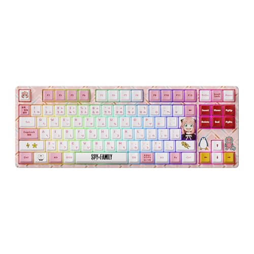 AMICIS 【公式】 AMICIS SPY×FAMILY ゲーミングキーボード 公式ライセンス RGB メカニカルスイッチ JIS 日本語配列 有線 テンキーレス アーニャEdition