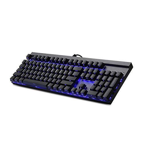 GaoAN ゲーミングキーボード 104キーOutemuブルーサイドプリントRGBメカニカルゲーミングキーボードフルカラーバックライトシステムを切り替えます メカニカルゲーミングキーボード (色 : Black, Size : One size)