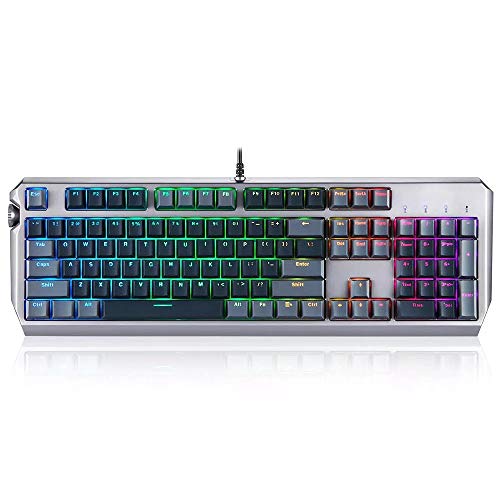 LiuPinp メカニカルゲーミングキーボード PCゲーミングキーボード、オフィスや家庭に適した104Key USB有線RGBバックライトオリジナルメカニカルゲーミングキーボード ゲーミングキーボード (色 : Ptoto color, サイズ : Silver Switch)