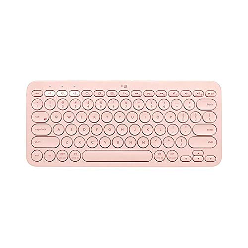 LiuPinp キーボード ブルートゥース3.0キーボードキーボードマルチデバイス接続の複数のオペレーティングシステム ゲーミングキーボード (色 : Pink, Size : One size)