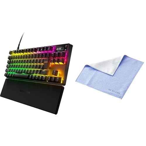 SteelSeries 【公式セット品】SteelSeries ラピッドトリガー 搭載 ゲーミングキーボード テンキーレス 有線 日本語配列 Apex Pro TKL (2023) 64861 ブラック【エレコム クリーニングクロスセット】