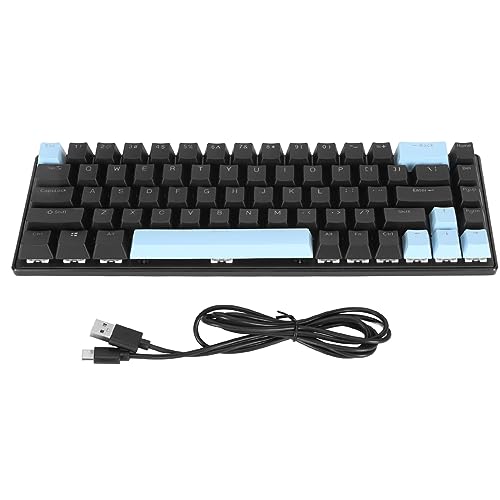 Vikye メカニカルゲーミングキーボード、RGBバックライトコンパクト68キーミニ有線オフィスキーボード、ブルースイッチ付き、AndroidPCラップトップ用Windowsに最適(ブラック) Vikyemgep0t1szh-12
