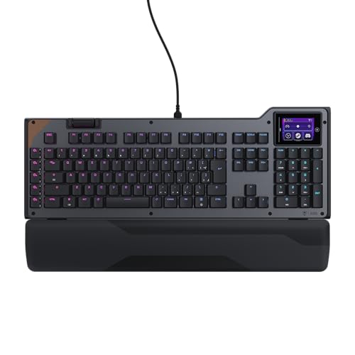 TURTLE BEACH 【Amazon.co.jp限定】TURTLE BEACH Command Series KB5 ゲーミングキーボード 有線 日本語JIS配列 フルサイズ｜2.4インチタッチスクリーン搭載｜メカニカル ロープロファイル Titanスイッチ｜8Kポーリングレート｜RGBライティング｜Windows対応【メーカー保証2年+代理店保証6ヶ月】 TBK-1005-04-JP