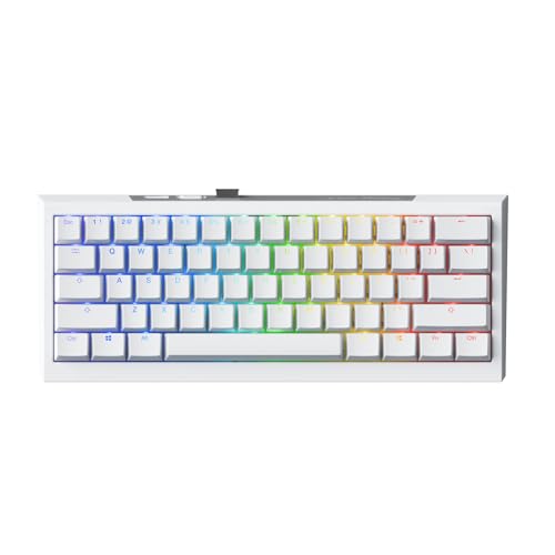 Ducky ワイヤレスゲーミングキーボード ラピッドトリガー One X Mini Pure White 60% インダクティブスイッチ FPS Ducky AI Switch 日本正規代理店保証品