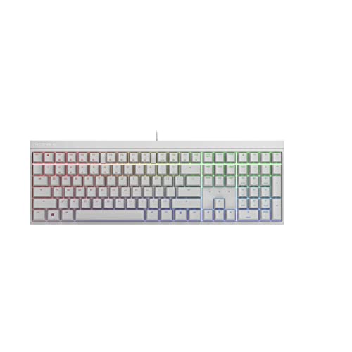 Cherry チェリー MX 2.0S 有線ゲーミングキーボード RGBライティング 異なるMXスイッチング特性:MXブラック、MXブルー、MXブラウン、MX RED、MXサイレントRED(ホワイト-MXブラックスイッチ) G80-3821LYBEU-2
