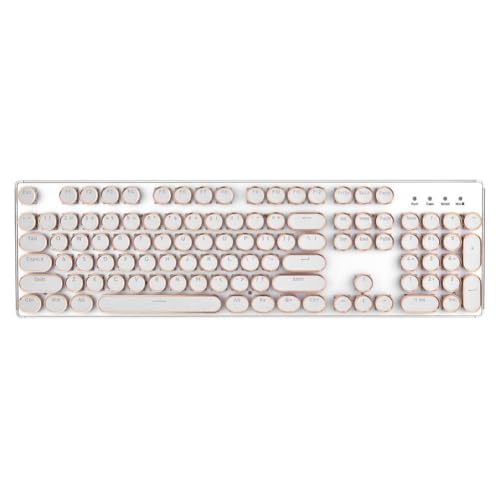UPaYmbAcf ワイヤレスホットスワップ可能メカニカルゲーミングキーボード 87 キー TKL ホワイト RGB バックライト付き BT5.0 2.4 グラム USB C NKRO と互換性 YZ87(White) UPaYmbAcf124