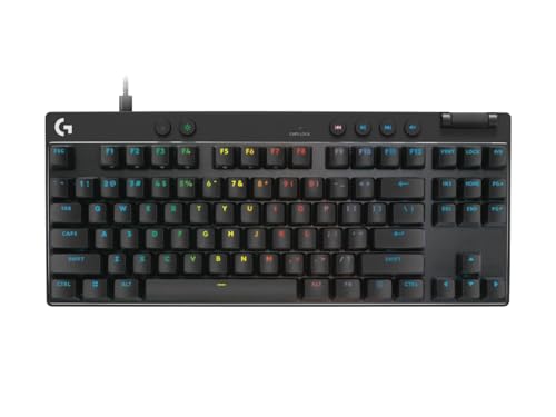 Logitech G (Logicool) PRO X TKL RAPID 有線 ゲーミングキーボード ラピッドトリガー搭載 磁気アナログスイッチ 英語配列 US配列 0.1mm作動調整 リニア 35g テンキーレス RGB ブラック 黒 [海外パッケージ品]