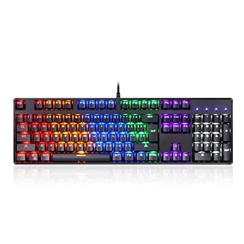LiuPinp キーボード Motospeed 104キーUSB有線バックライトメカニカルキーボードUSBゲーミングマウス ゲーミングキーボード(Black)