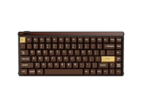 MelGeek 【国内正規品】MelGeek MADE84 Pro Earth（ブラウン） 75% 英語配列 USB接続 8000Hz 0.01mm ラピッドトリガー対応 磁気 TTC KOM Switch（万磁王軸）HE マグネット テンキーレス 68キー ホットスワップ スナップタップ 8Kポーリング RGBバックライト 背面ライトボックス カスタム可能 ゲーミングキーボード