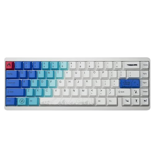 Mechkeys VARMILO Muse65 ゲーミングキーボード、CNC加工アルミ合金シャーシ、有線マグネティックホワイトスイッチキーボード、FPSゲーム用の調整可能なトリガー付き (Su Mmit)