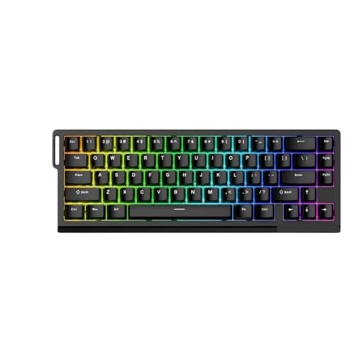 UPaYmbAcf ゲーミングキーボード磁気機械式有線プロゲーム用 0.01 ミリメートルラピッドトリガー 8000Hz 128K レート X68 He と互換性(Black) UPaYmbAcf124