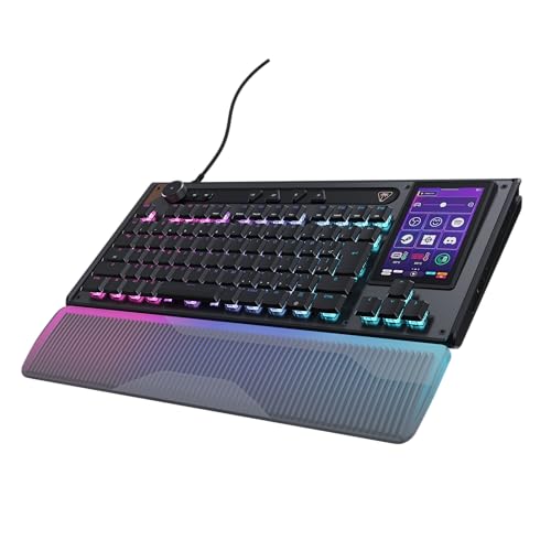 TURTLE BEACH 【Amazon.co.jp限定】TURTLE BEACH Command Series KB7 ゲーミングキーボード 有線 TKL 日本語JIS配列｜4.3インチタッチスクリーン搭載｜ホールエフェクトスイッチ｜8Kポーリングレート｜RGBライティング｜ロープロファイル｜Windows対応【メーカー保証2年+代理店保証6ヶ月】 TBK-2004-04-JP