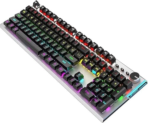 aiqiua ゲーミングキーボード LEDバックライト有線コンピュータゲーミングキーボード オフィス、ゲーム、仕事、家族、競争ゲームに適しています
