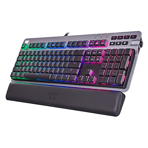 Thermaltake ARGENT K6 RGB Low Profile Mechanical Gaming Keyboard Cherry MX Speed Silver GKB-KB6-LSSRUS-01