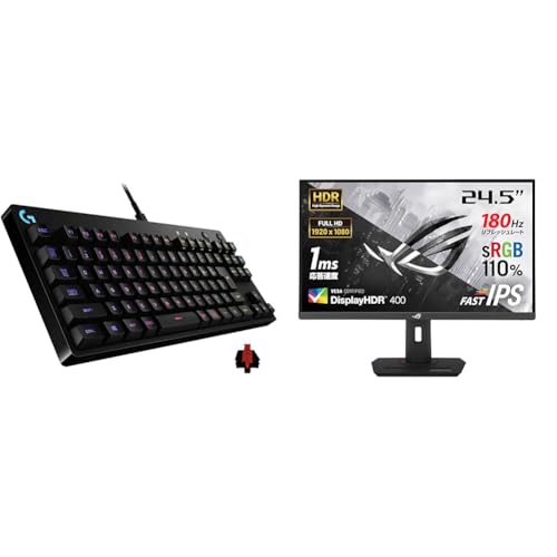 Logicool G 【セット買い】 【Amazon.co.jp限定】 Logicool G ゲーミングキーボード G-PKB-002LNd + ROG Strix XG259CS-J ゲーミングモニター 24.5型