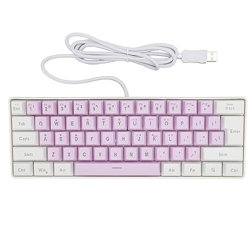 5JJJLOOOPP 有線ゲーミングキーボード 人間工学コントラスト カラー 6 RGB バックライトモード 61キー PCキーボード USB ミニキーボードデスクトップノートパソコン/34(カラー: #2) AYY25224