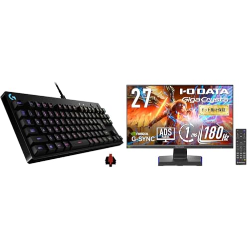 Logicool G 【セット買い】 【Amazon.co.jp限定】 Logicool G ゲーミングキーボード G-PKB-002LNd + IODATA ゲーミングモニター 27インチ GigaCrysta EX-GD271JD