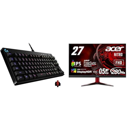 Logicool G 【セット買い】 【Amazon.co.jp限定】 Logicool G ゲーミングキーボード G-PKB-002LNd + Acer Nitro ゲーミングモニター 27インチ VG271Zbmiipx