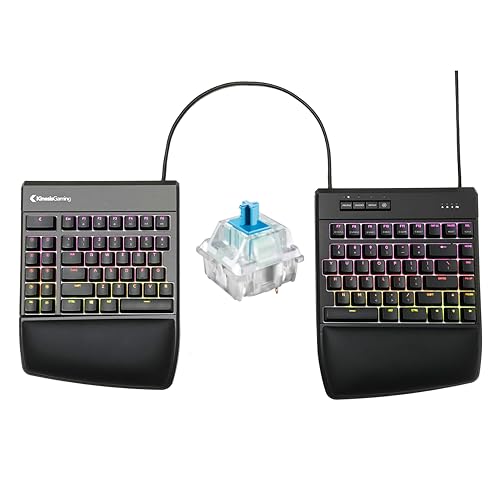 Kinesis Gaming フリースタイルエッジ RGB スプリット メカニカル キーボード (MX ブルー) KB975-BLU