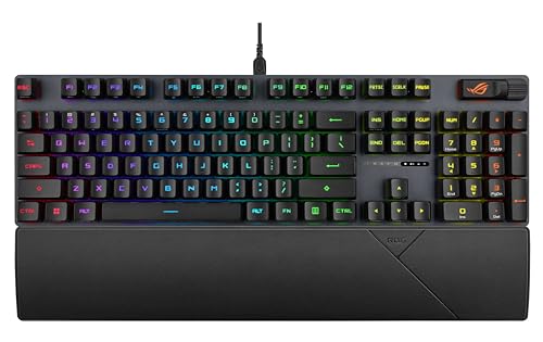 ASUS ROG Strix Scope II ゲーミングキーボード 潤滑済み ROG RX Blue clicky Optical Switch 防音フォーム PBT ダブルショットキーキャップ ストリーミングホットキー 多機能コントロール リストレスト XA12 ROG STRIX SCOPE II RX/RXBL/CA/PBT