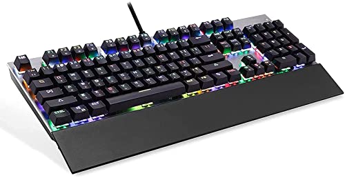 JUNENTER USB有線ゲーミングメカニカルキーボード 104キー ブルースイッチ