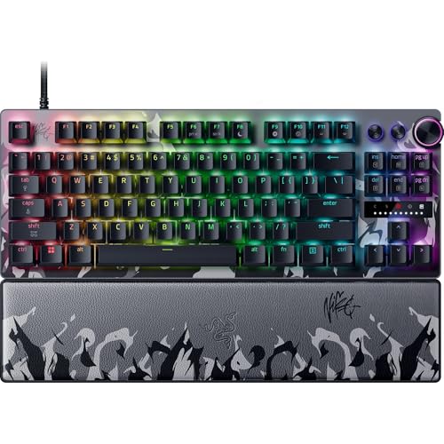 Razer Huntsman V3 Pro TKL 8KHz esports ゲーミングキーボード:アナログオプティカルスイッチ Gen 2-8000 Hz ポーリングスナップタップ - ラピッドトリガー - 調節可能な作動 - メディアコントロール - ニコエディション RZ03-05521600-R3U1