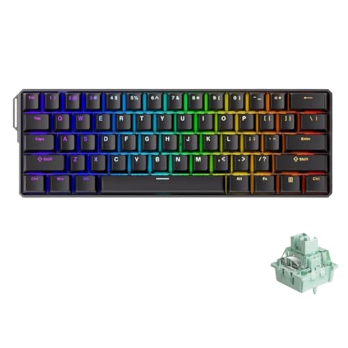 HtptxQsdk メカニカルゲーミングキーボード磁気スイッチ 60% ラピッドトリガー 8K HE TMR カスタムアルミニウム FUN60 と互換性(Ultra Wired TMR B) HtptxQsdk960