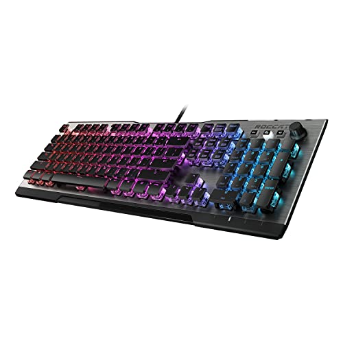 ROCCAT ROC-12-411-BN-AMバルカン100 Aimo RGBメカニカル・ゲーミング・キーボード、シルバー