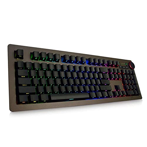 JUNENTER キーボード メカニカルキーボード 緑軸 黒軸 茶軸 RGB ケーブル コンピューター ゲーミング キーボード eSports プレイヤー向けメカニカルキーボード (ブラック チェリー シャフト ホワイトライト)