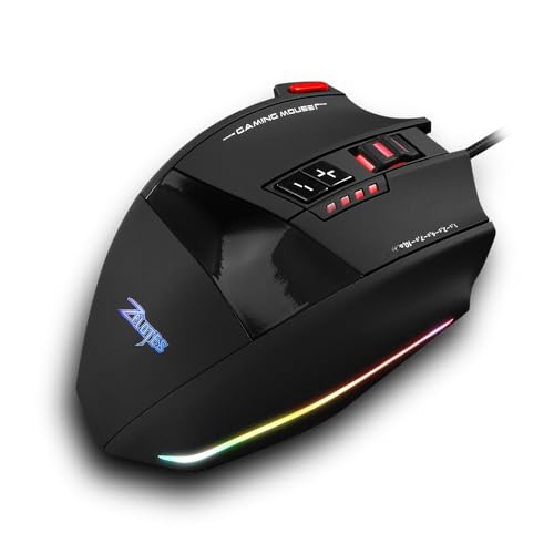Snsowed C-13有線ゲーミングマウス13プログラミングキー調節可能な10000DPI RGBライトベルト128KBオンボードメモリ内蔵カウンターウェイトメカニズム EAUWYJPC8835QII