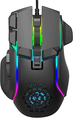 LUNAMY USB有線ゲーミングマウスUSBコンピューターマウトップ用最大12800DPI VSVB585