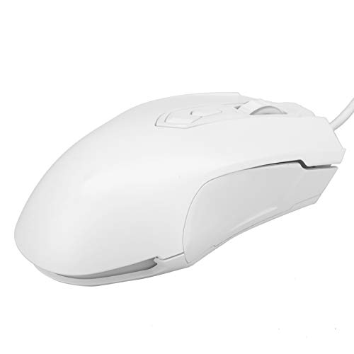 Zynphancer RGBマウス AJ52 コンペティションホワイト – USB接続 人間工学設計 7色LED対応 DPI調整可能 2000万回クリック耐久 XP/7/8/10/OS X/Linux対応 6-DVS0RRG