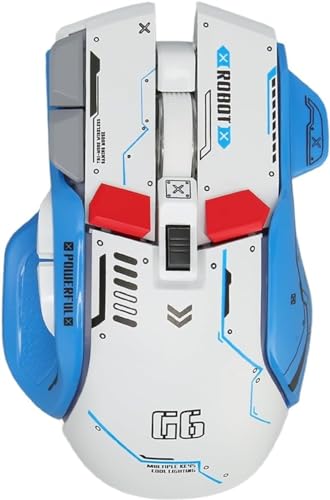 Cirsaeur 3モードPCマウス 2.4G有線ゲーミングマウスサイレントマクロプログラム可能充電式IOS用用 (白), GDGDS1S JP262240828