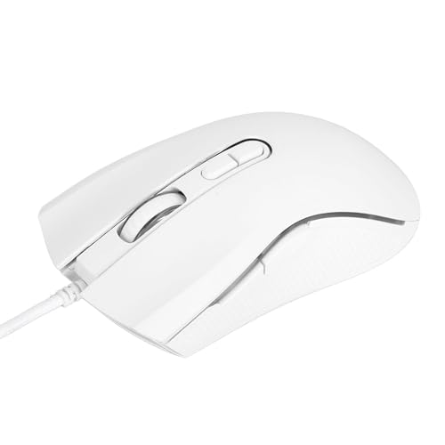 HUQIDAO 有線ゲーミングマウス、カラフルなバックライト付き4調整可能なDPI、最大3200DPI、7ボタン、デスクトップPC用USB光学式コンピュータマウス