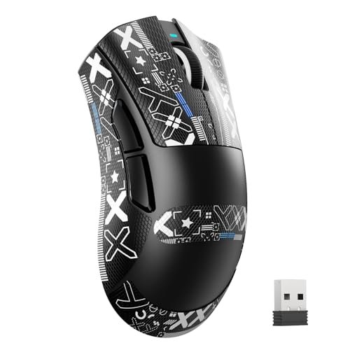 Attoe ATTACK SHARK X11 ゲーミングマウス ワイヤレス 無線 2.4g/Bluetooth/USB-C 超軽量63g 22000DPI 充電ドック付き 最大65時間動作 技適取得済み （ホワイト）