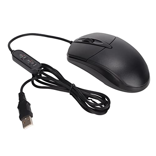 Liccx ゲーミングマウス USB有線 人間工学に基づいたマウス 3つのギア付き 温度調節 1600DPI 高感度ポータブルコンピューターマウス PC ノートパソコン用 Liccxpuzrb7ynfv2180