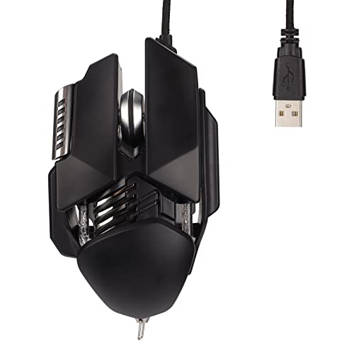 flexman RGB メカニカルマウス、12800 DPI 人間工学格納式調整呼吸ライト USB ゲーミング有線マウス PC ラップトップコンピュータノートブック用 。 flexmanfm5kgadbsv