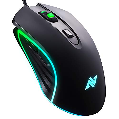 ABKONCORE AM6 AM8 ゲーミングマウス 4Dpiレベル (800、1600、2400、3200) Iプログラマブルボタン I有線人間工学USBマウス(M30) ABKO-MOUSE-AST-M30-3050