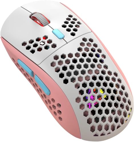 KJOET コード付きマウス,ゲームマウス有線ハニカムデザイン | コンピューターマウス有線、高精度センサー付き人間工学に基づいたマウス、男の子、女の子、女性、男性用 MH27429