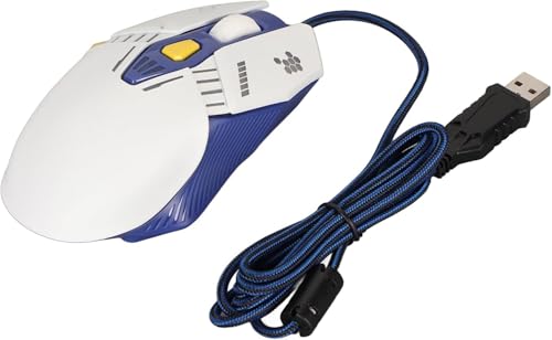 LUAMY RGB ゲーミングマウス、USB 光学ゲーミングマウスプログラム可能なボタンソフトウェアサポート DIY 連射ボタン調整可能な 7200 DPI PC (白)