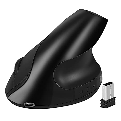 Typecat 充電式垂直マウス 2.4G 高人間工学光学式マウス 3段階調節可能 DPI ミュートマウス PC-A用 500149071A1