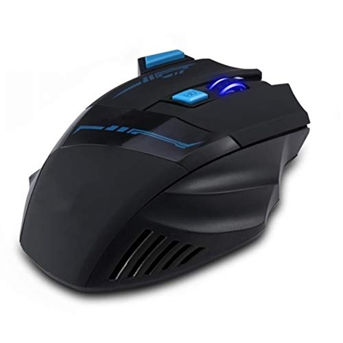 ZhaoGangLi ゲーミングマウス USBポートのLED光学式コンピュータのワイヤレスマウス2.4G 2400 DPI 7つのボタン 大きなインターネットカフェ キャンパスの寮などに適 (色 : Black, Size : One size)