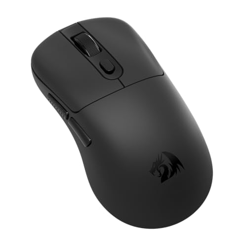 Redragon M818-PRO ワイヤレスゲーミングマウス 超軽量 58g【BT/2.4G/USB有線】26000DPI 1000Hz ポーリングレート 6個プログラムボタン 充電式 75時間長時間連続使用 FPS ゲーミング向け PC Mac対応 ブラック M818-STD