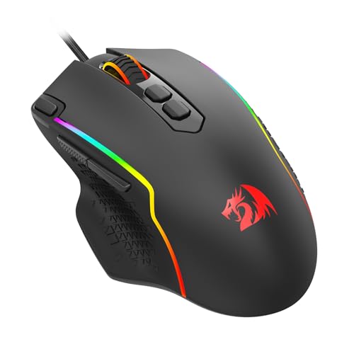 REDRAGON ARDAL M615 - ゲーミングマウス - ユニークな1,680万RGBカラー - 8000 DPI - 8つのプログラム可能なスマートキー - 人間工学に基づいたデザイン