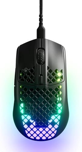steelseries ゲーミングマウス 有線 超軽量 IP54規格 防水 防塵 SuperMeshケーブル 3ゾーンRGBイルミネーション Aerox 3 Black 62599 [並行輸入品]