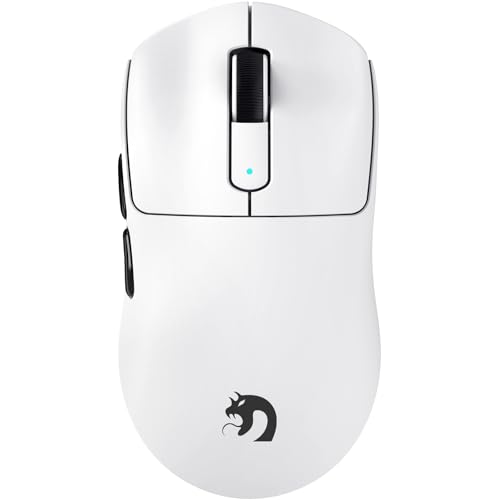 MAMBASNAKE M3Ultra ゲーミングマウス ワイヤレス 超軽量39±2g PAW3395PRO 40000DPI Broadcom BK3634 中型から大型の手に対応 2.4ghz/bluetooth/USB-C 200時間バッテリー、デュアルドライバー、PC/Xbox/PS/Mac用 (ホワイト)
