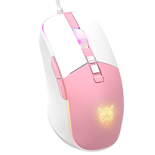 HOLULU RGB有線ゲーミングマウス 人間工学的PCゲーミングマウス 最大7200まで調整可能なDPI 7つのプログラム可能なボタン RGBライト Windows Vista Linuxゲーマー用