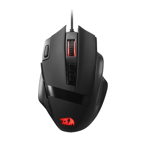 Redragon (レッドラゴン) 有線ゲーミングマウス M619 10000 DPI 光学式人間工学マウス 8つのプログラム可能なボタン付き 8つのプログラム可能なボタン 84G 超軽量 ソフトウェア DIYキーバインド対応 ブラック