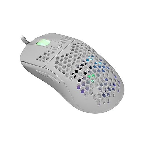 White Shark ゲーミングマウス ガラハッド RGB 6400 6D dpi bianco